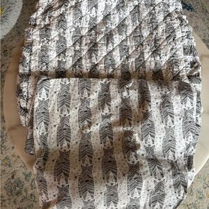 Crate&Barrel Zebra Crib Sheet & Changing Pad Cover